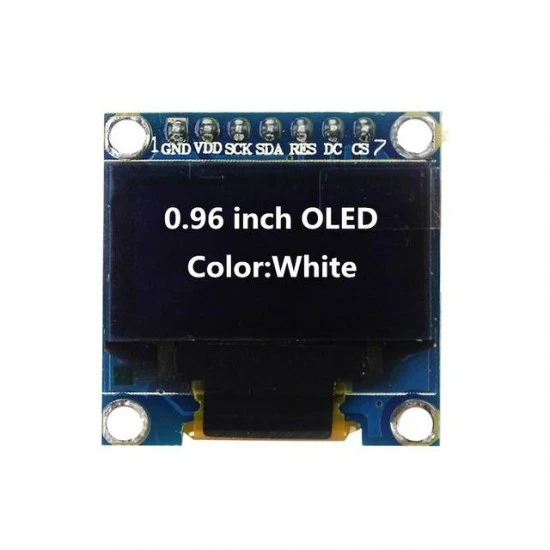 OLED Display White SPI 128x64 0.96 inch