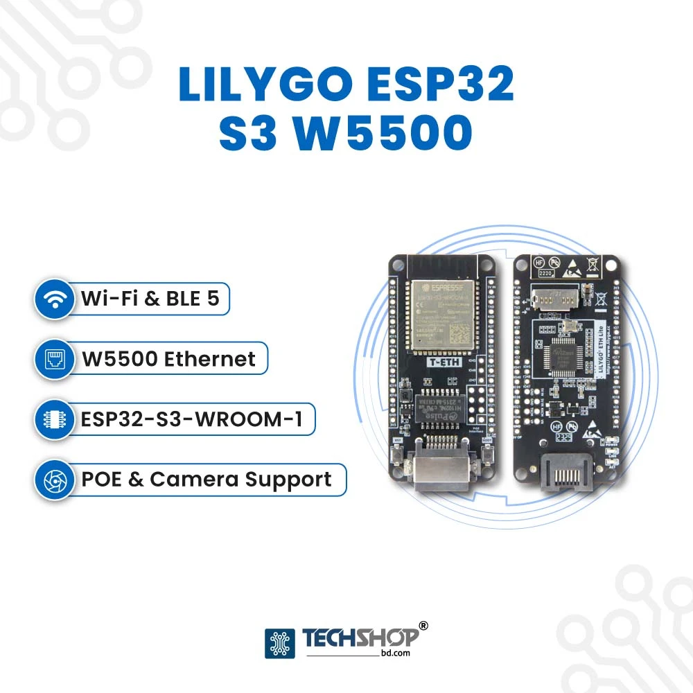 LILYGO T ETH Lite ESP32 S3 W5500 Ethernet WiFi Bluetooth Module H674