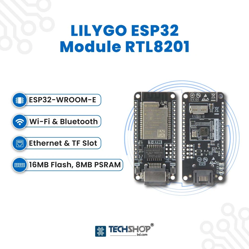 LILYGO T ETH Lite ESP32 RTL8201 Ethernet WiFi Bluetooth Module H673