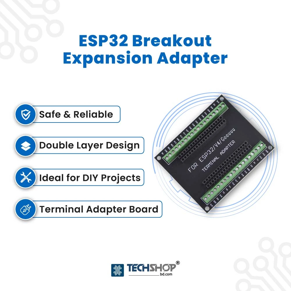 ESP32 Breakout Expansion Board Terminal Adapter