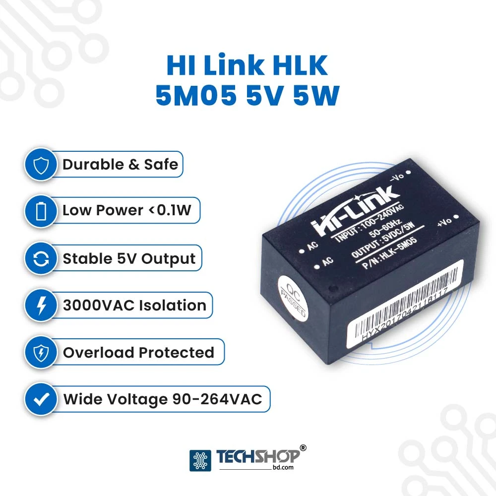 AC DC Power Supply Module HI Link HLK 5M05 5V 5W