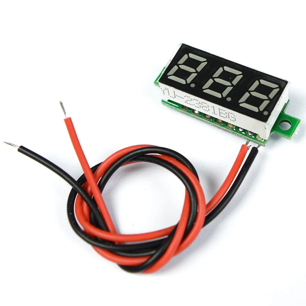 LED digital DC voltmeter Green 0.28 inch