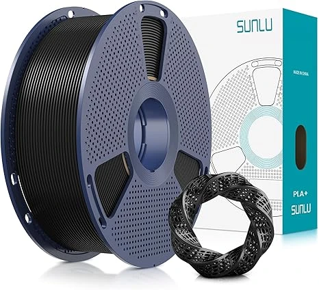 3D Printer Filamnet Sunlu PLA+ Black 1.75mm 1kg
